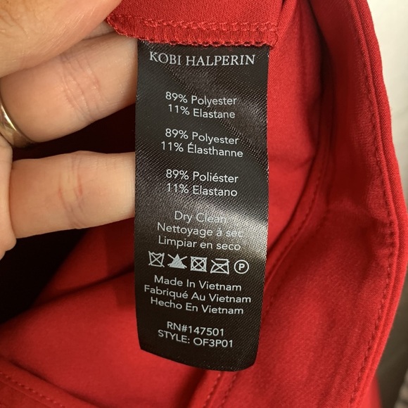 Kobi Halperin Alessandra Cigarette Trouser High Rise Pants Burnt Red size 8 - Picture 9 of 9